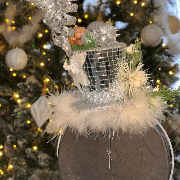 Christmas Mirrored Mini Top hat Headband, Tacky Christmas Party, Ugly Sweater Ch main image 12